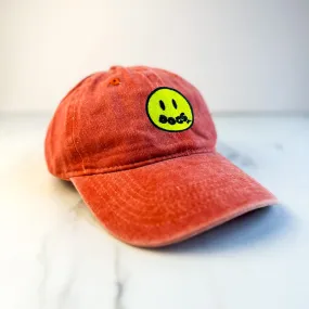 Unisex Embroidered Doggy Smile Cap | Orange