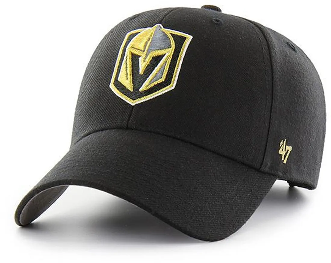 Vegas Golden Knights 47 Brand MVP Adjustable Black NHL Cap