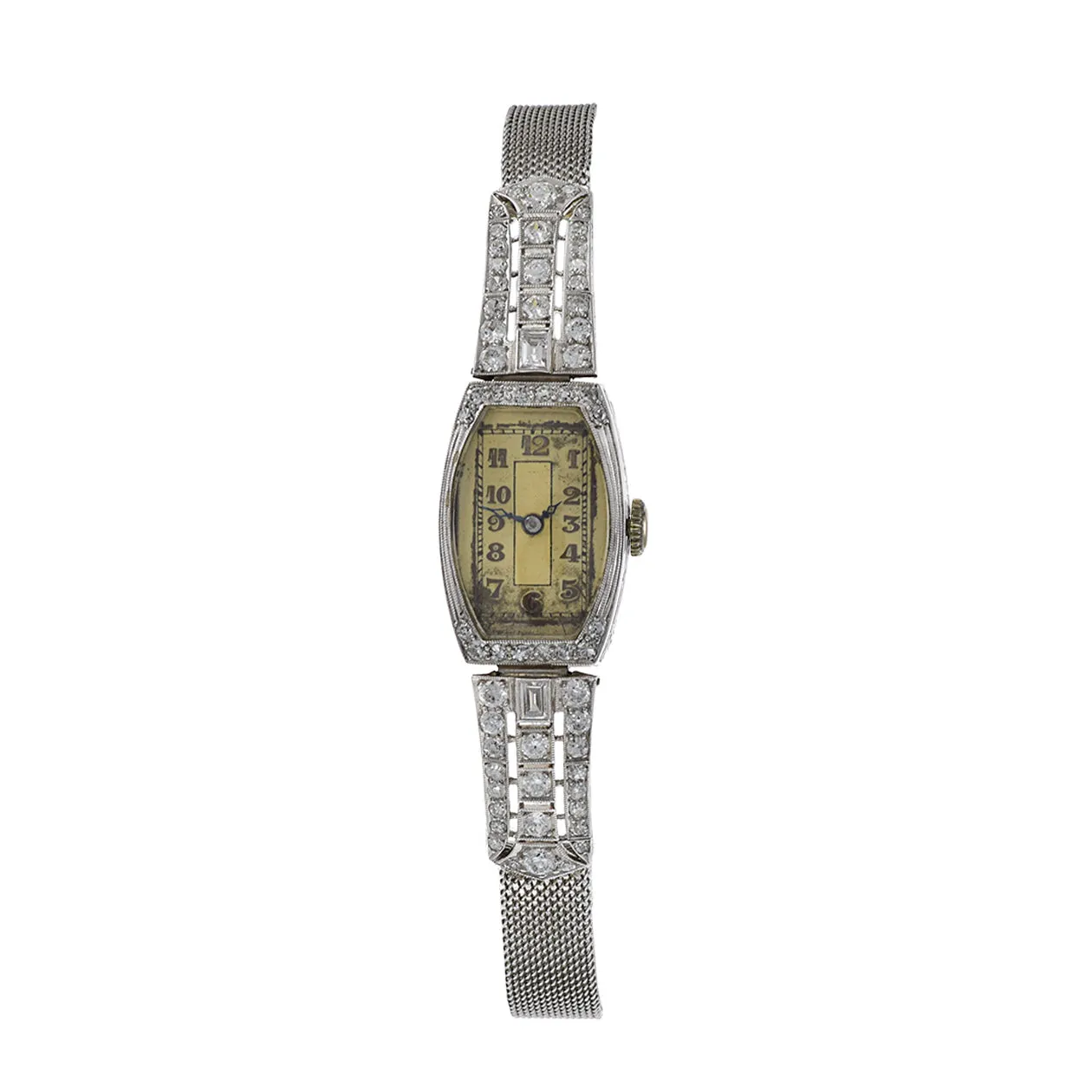 Vintage 1940s Gruen, Gold and Platinum Cocktail Watch with Diamonds