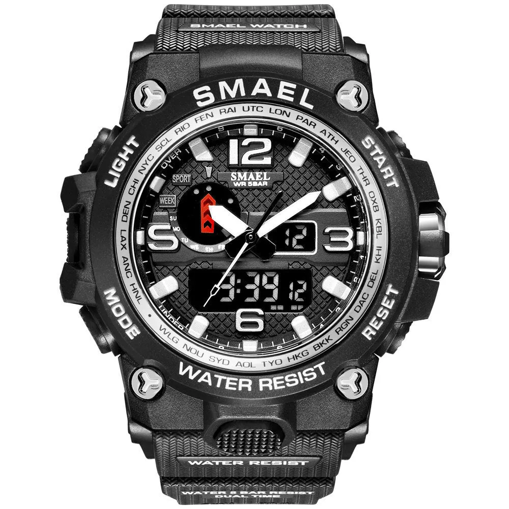 Warwolf 2 Special Forces Luminous Multi-Functional Waterproof Double Display Men Middle School Student Sports Outdoor Large Dial Watch Men