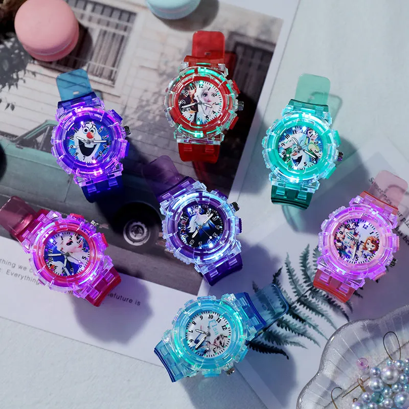 Watch Frozen Trendy Luminous Girls' Watch Student Children