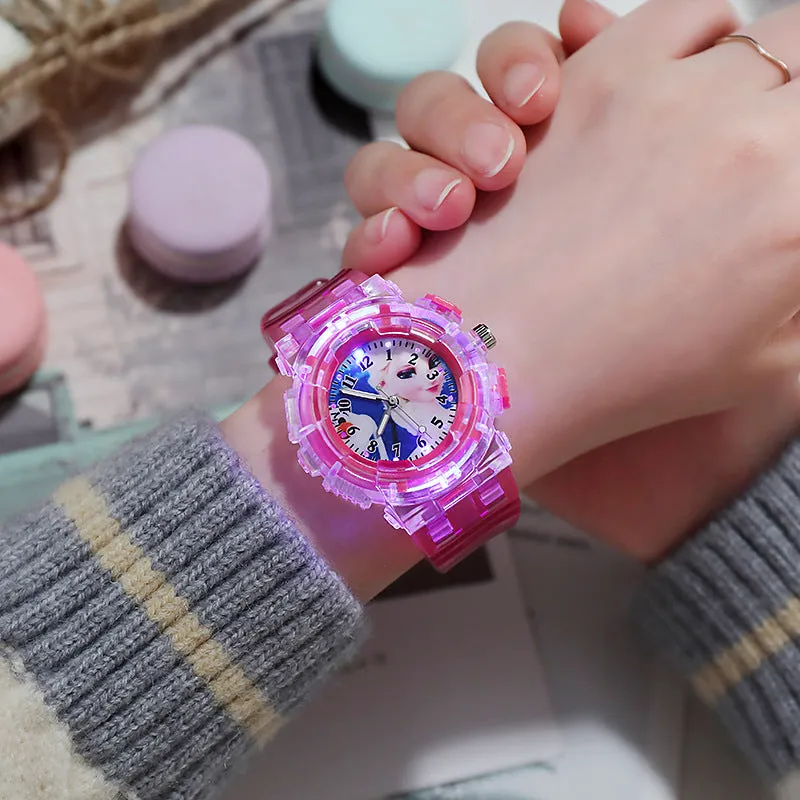 Watch Frozen Trendy Luminous Girls' Watch Student Children