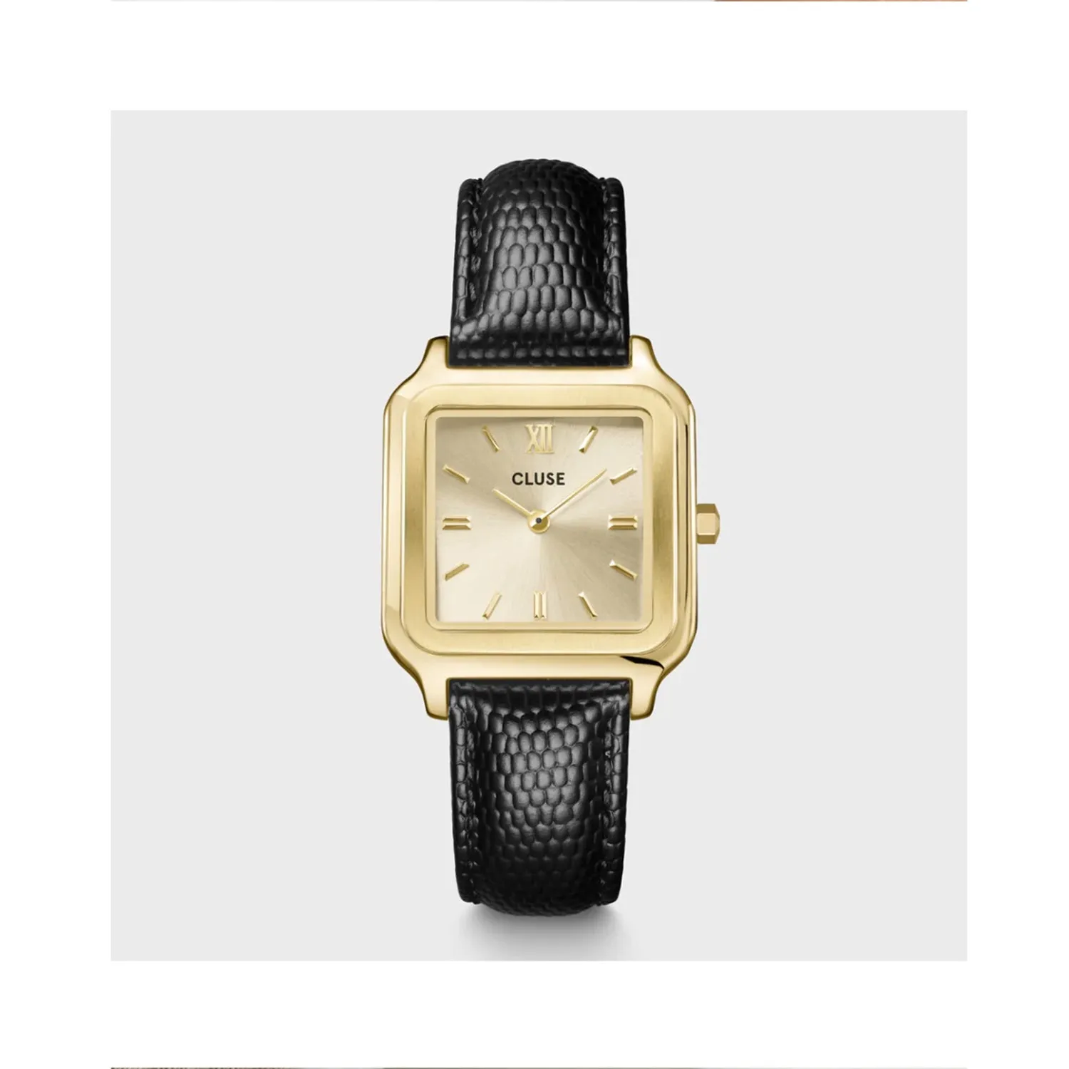 Watch - Gracieuse Gold Black Lizard