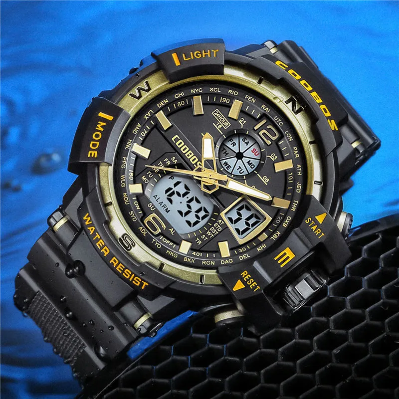 Waterproof Watch Male Student Teenagers Adult Outdoor Double Display Electronic Watch