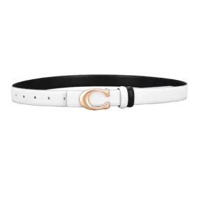 White Women Genuine Leather Belt 白色女士真皮皮带 KCBELT1055a