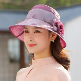 Woman Summer Hats With Visor Hat Fashion Flower Design Sun Hat Travel Bucket Hat