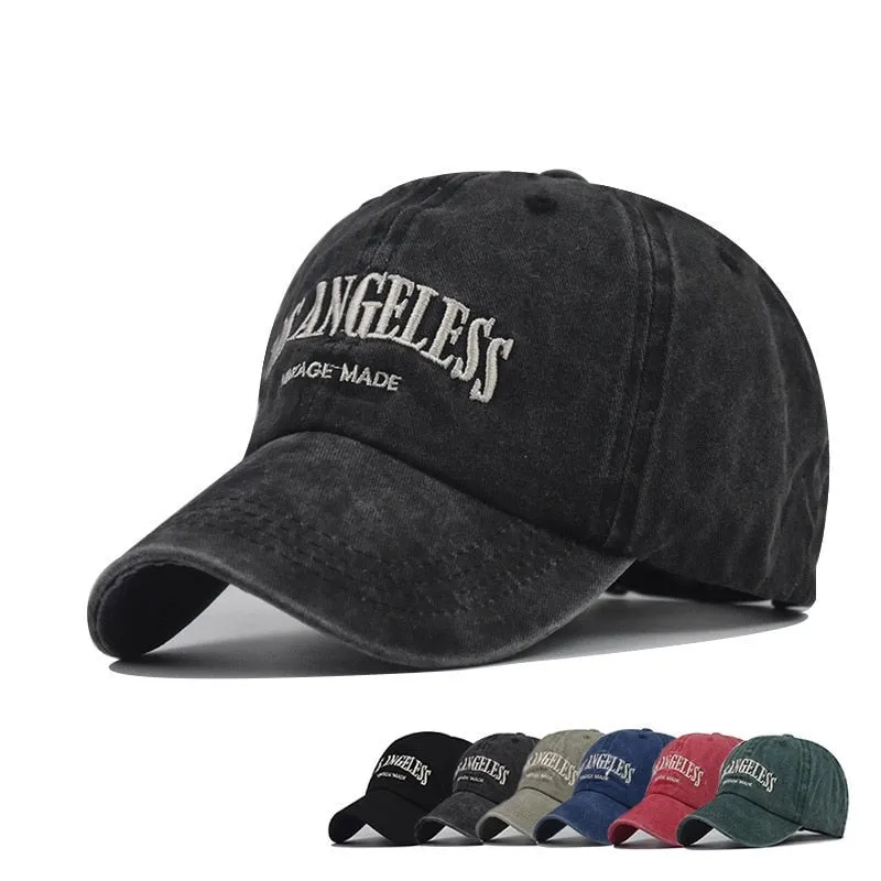 Women Baseball Cap Summer Denim Hats Men Spring LOS ANGELESS Embroidery Baseball Hats Cotton Outdoor Vintage Visor Casual Cap