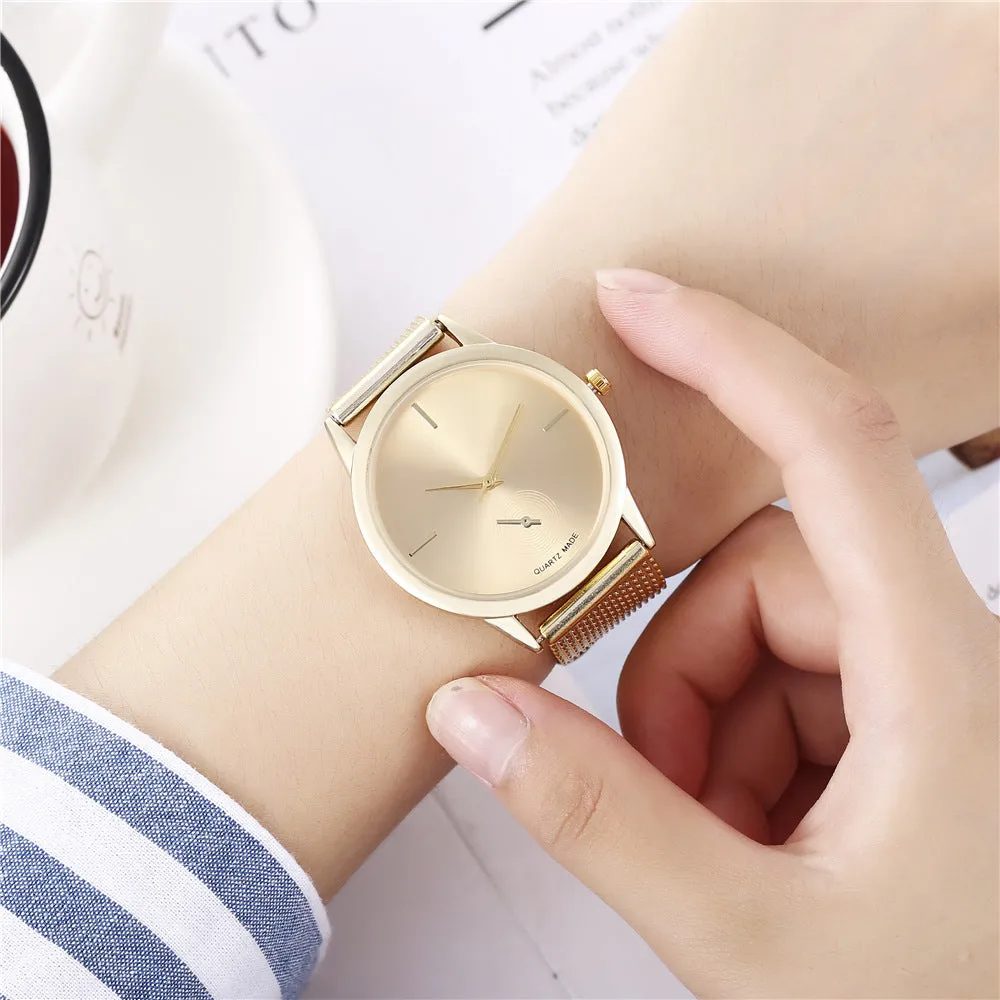 Women's Korean-Style Exquisite Creative Plastic Mesh Quartz Watch