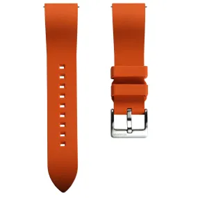 Zennor FKM Rubber Waterproof Watch Strap - Sunset Orange